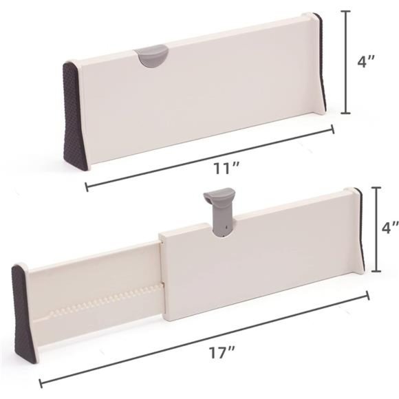 Set of 8Adjustable Drawer Dividers Organizer Separators Plastic DresserOrganizer - Picture 2 of 7
